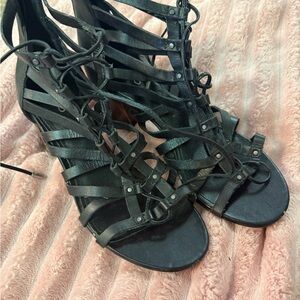 Aldo Black Gladiator Sandals
